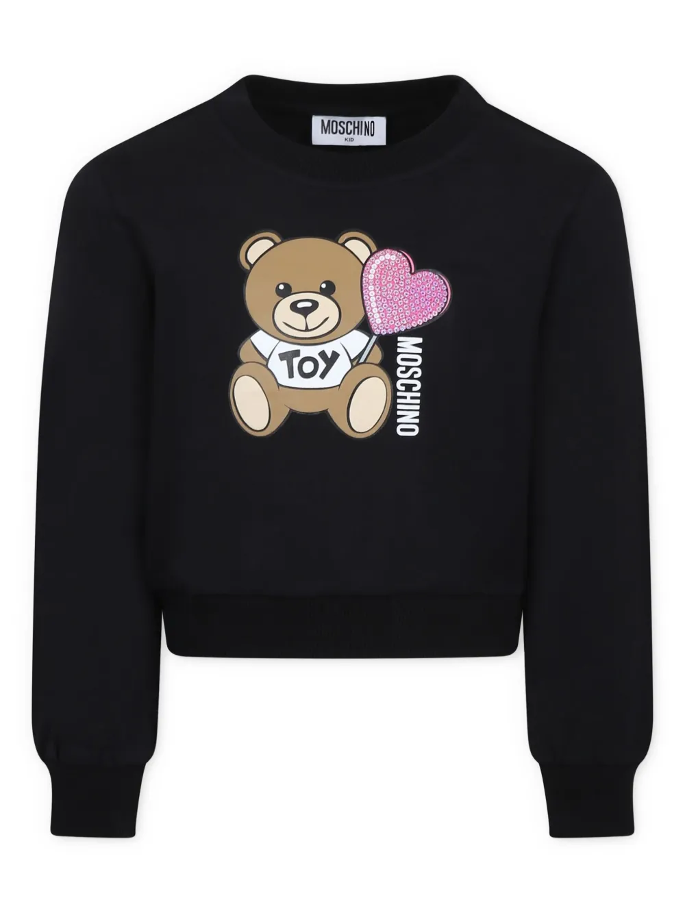 Moschino Kids Sweater met teddybeerprint Zwart