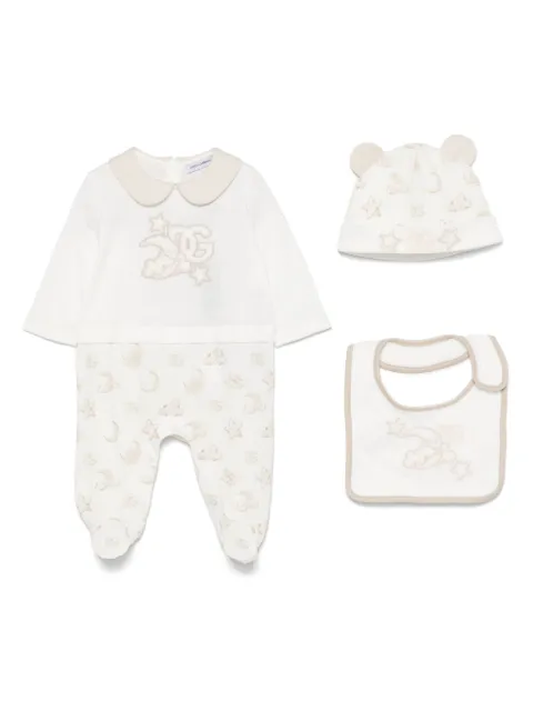 Dolce & Gabbana Kids set de mameluco con parche del logo