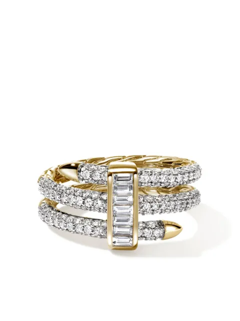John Hardy 18kt yellow gold Spear diamond ring