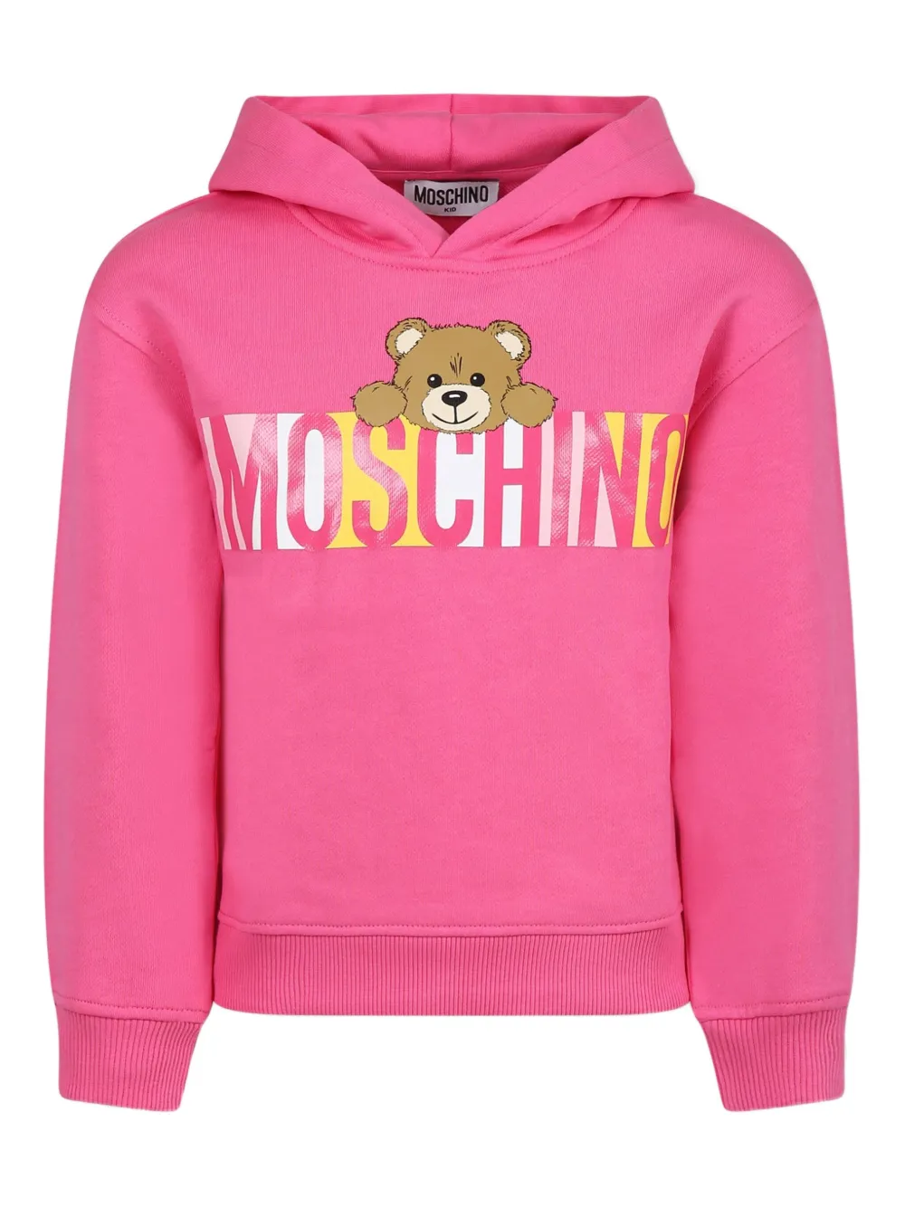 Moschino Kids Hoodie met logoprint Roze