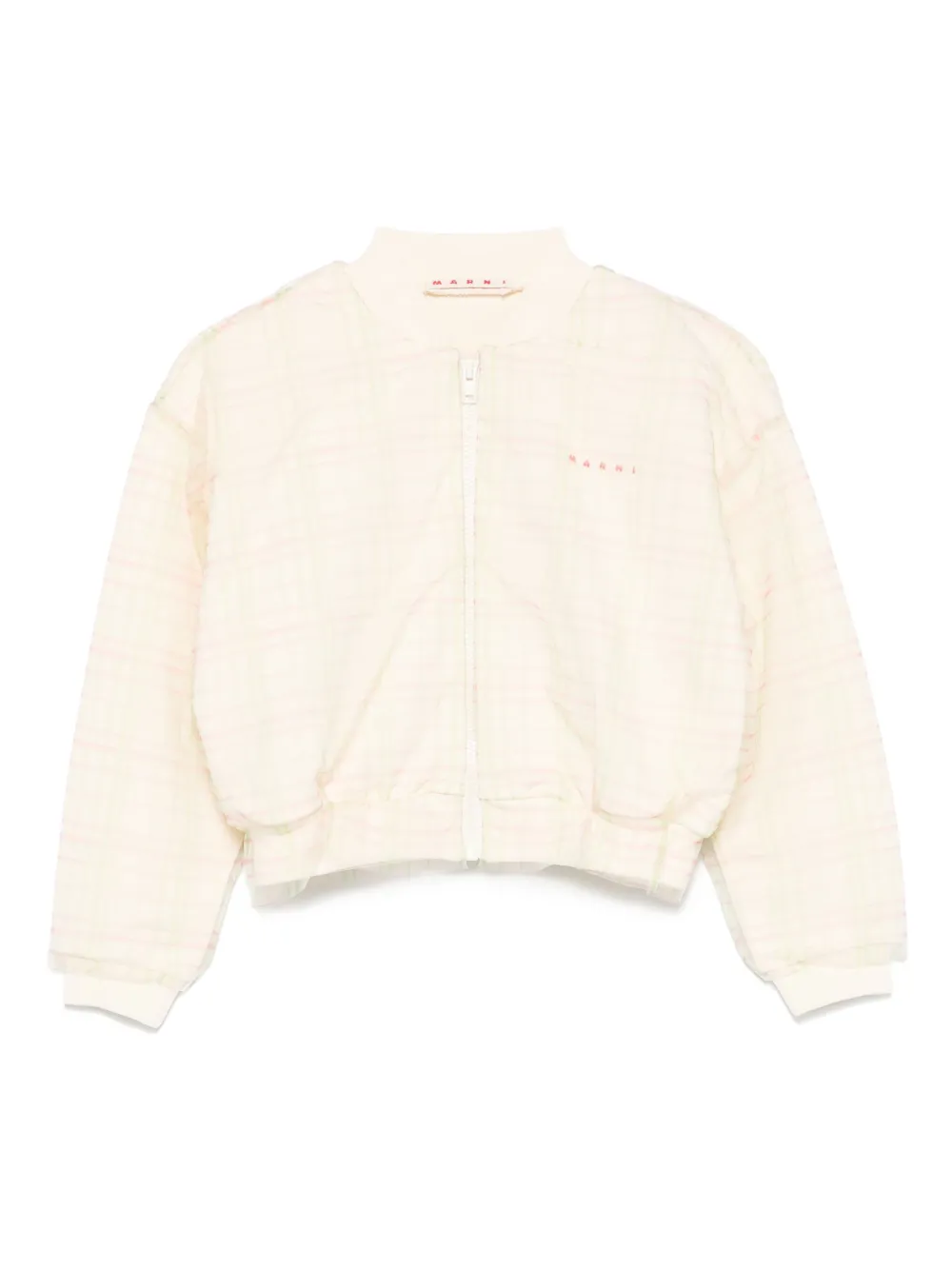 Marni Kids チェック ボンバージャケット - ニュートラル Marni Kids チェック ボンバージャケット - ニュートラル