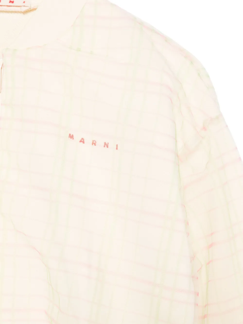 Marni Kids Bomberjack met tartan ruit Beige