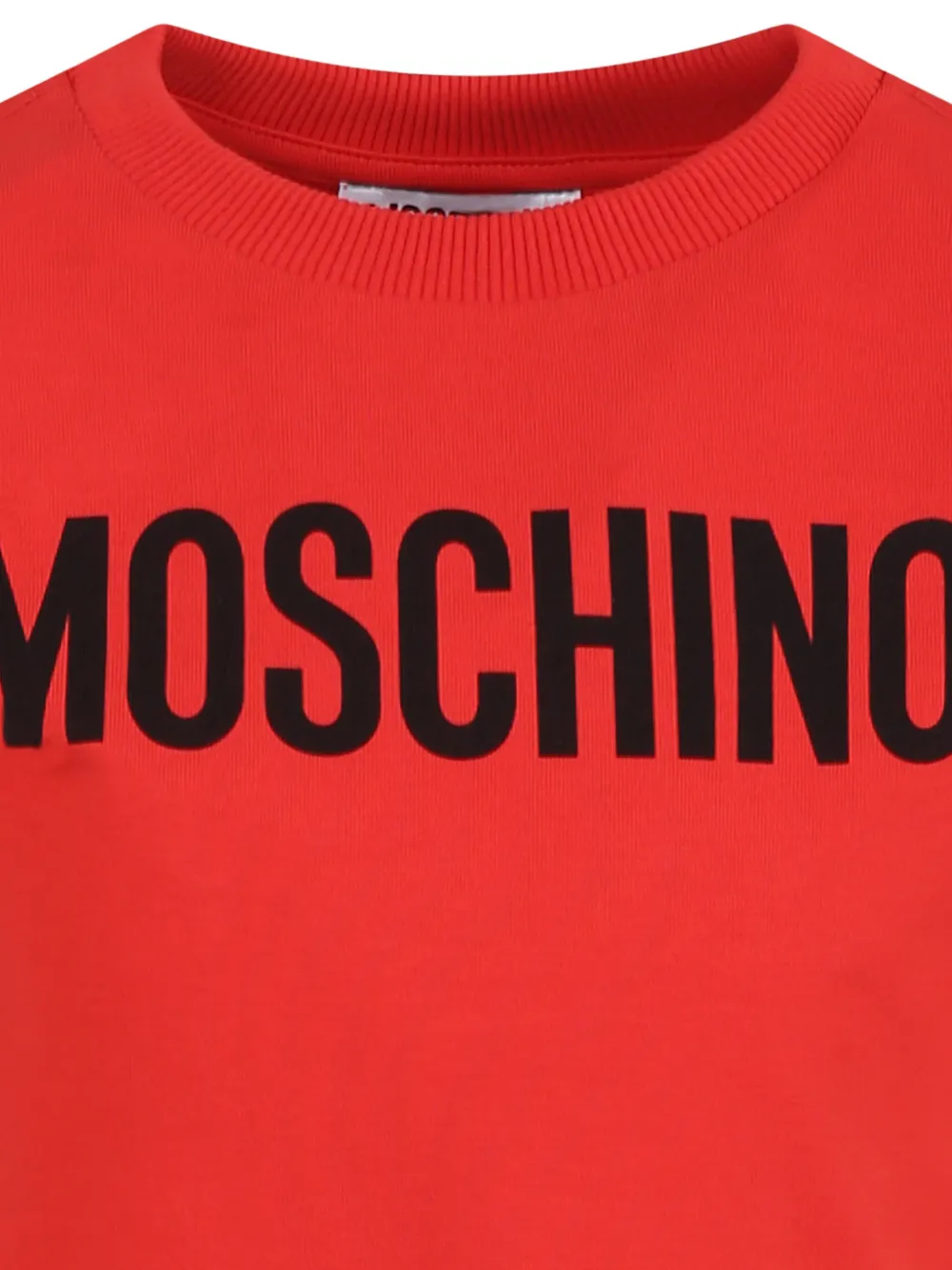 Moschino Kids T-shirt met logoprint Rood