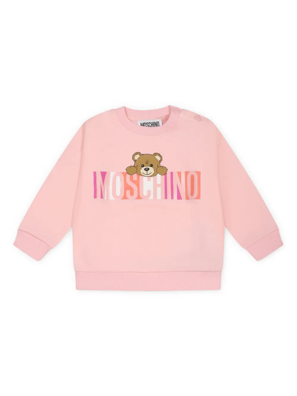 Moschino Kids Sweater met teddybeerprint Roze