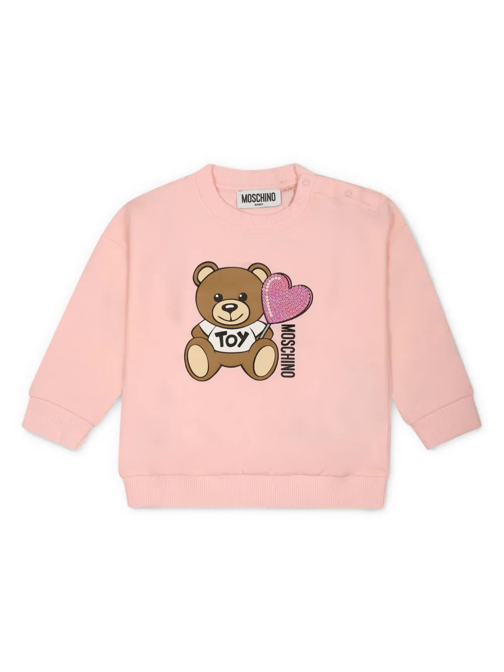 Moschino Kids Sweater met teddybeerprint Roze