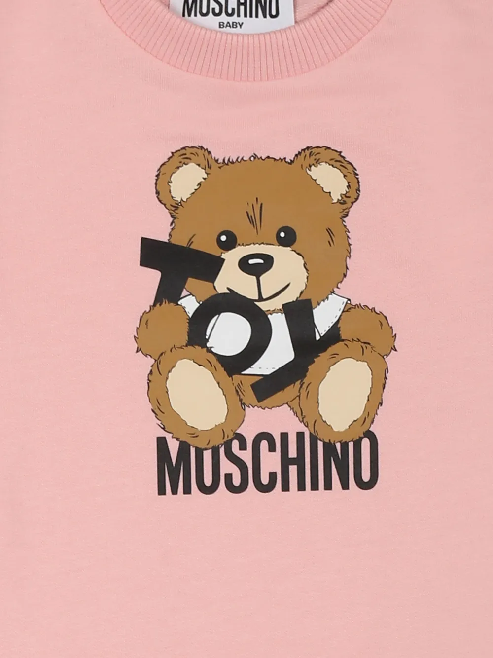 Moschino Kids Mini-jurk met teddybeerprint Roze