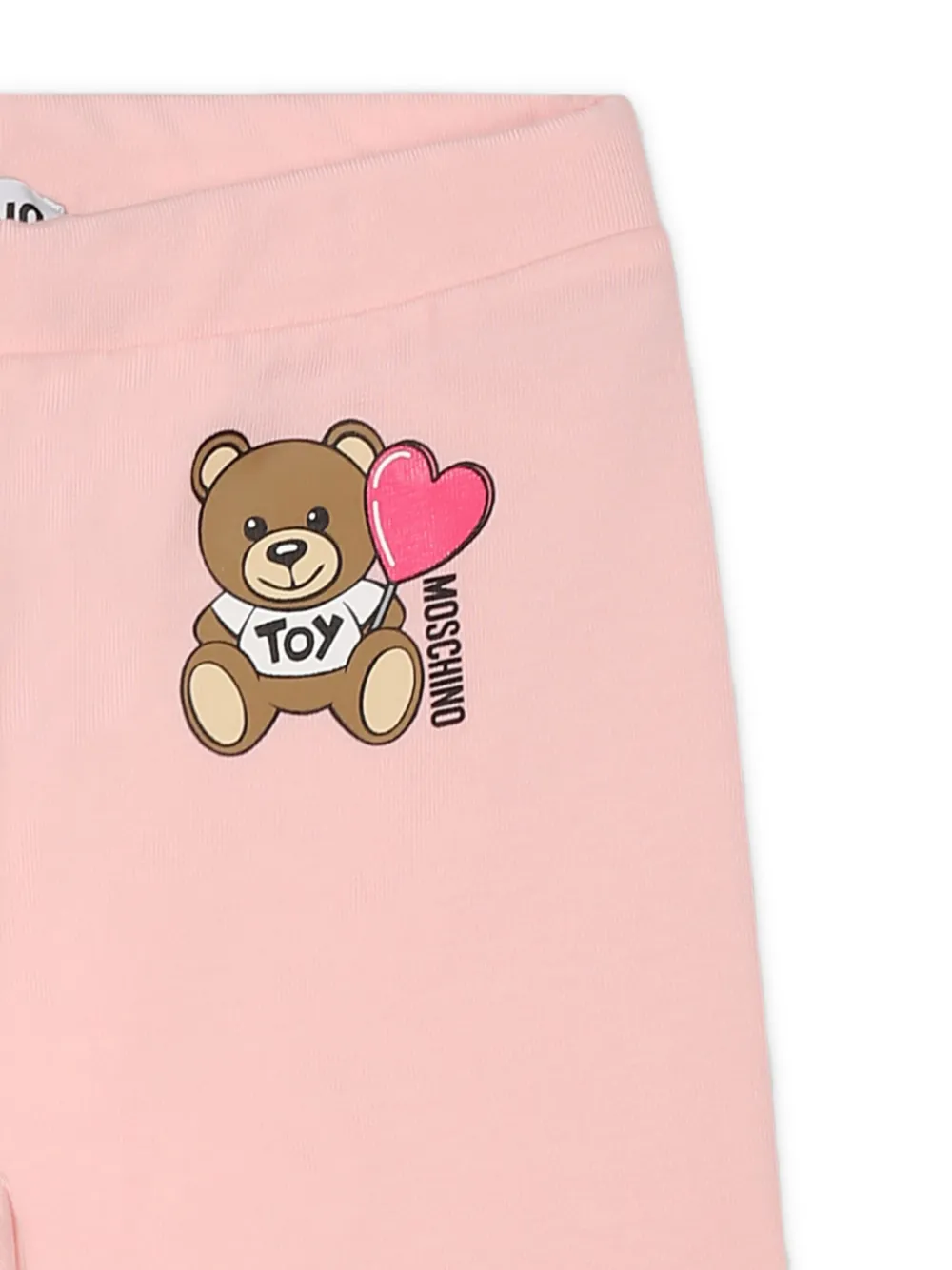 Moschino Kids Broek met logoprint Roze