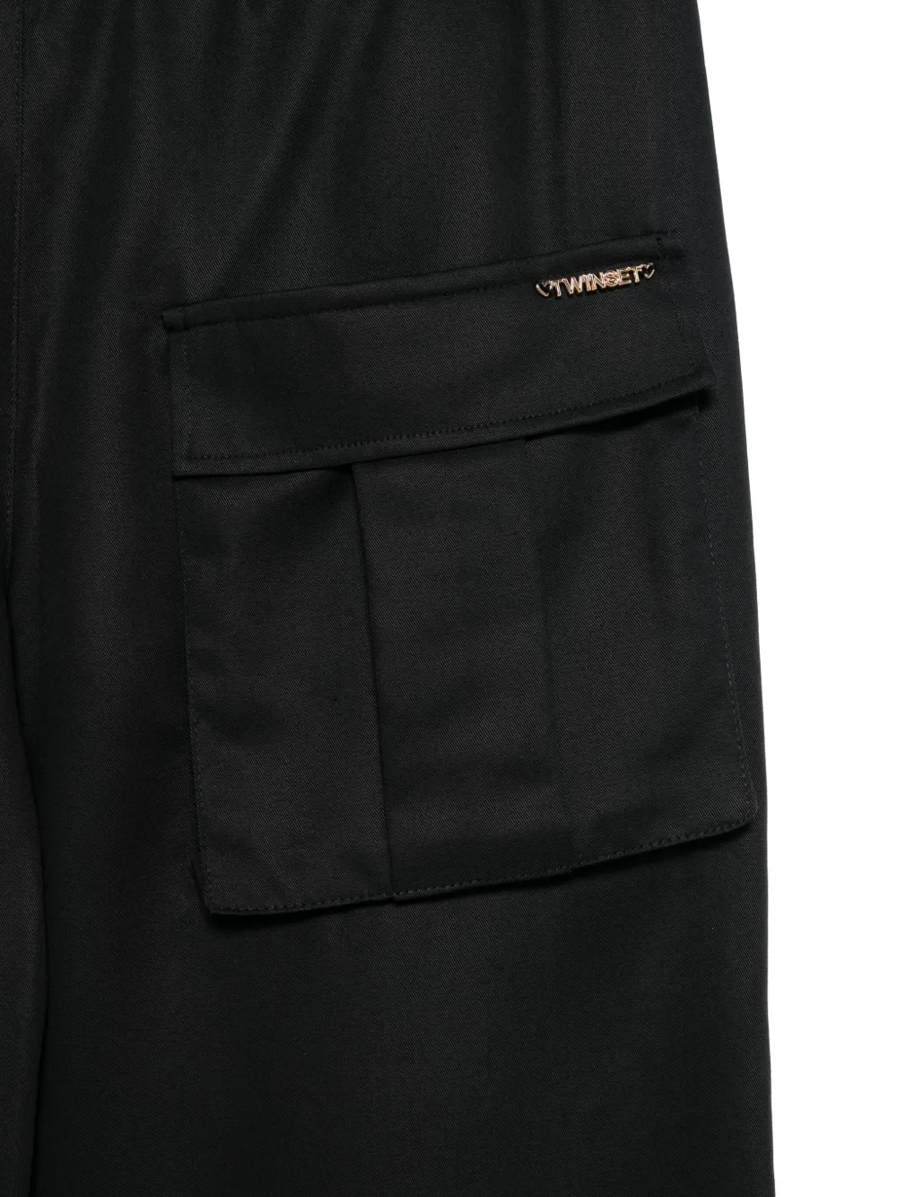 TWINSET Kids Broek met logo Zwart