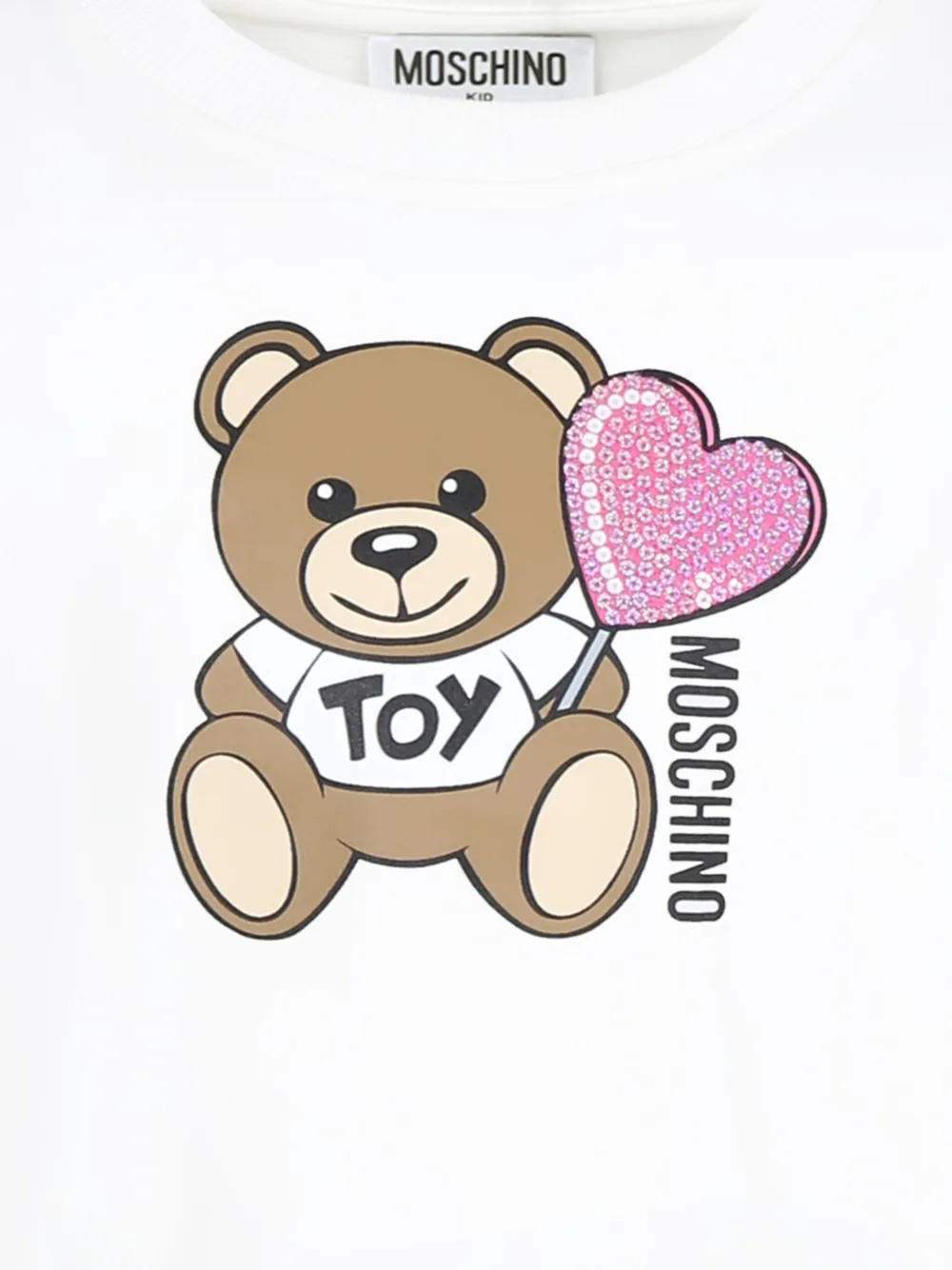 Moschino Kids Sweater met teddybeerprint Wit