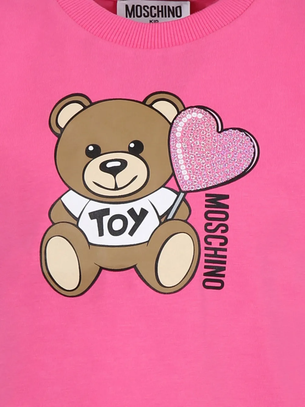 Moschino Kids T-shirt met teddybeerprint Roze
