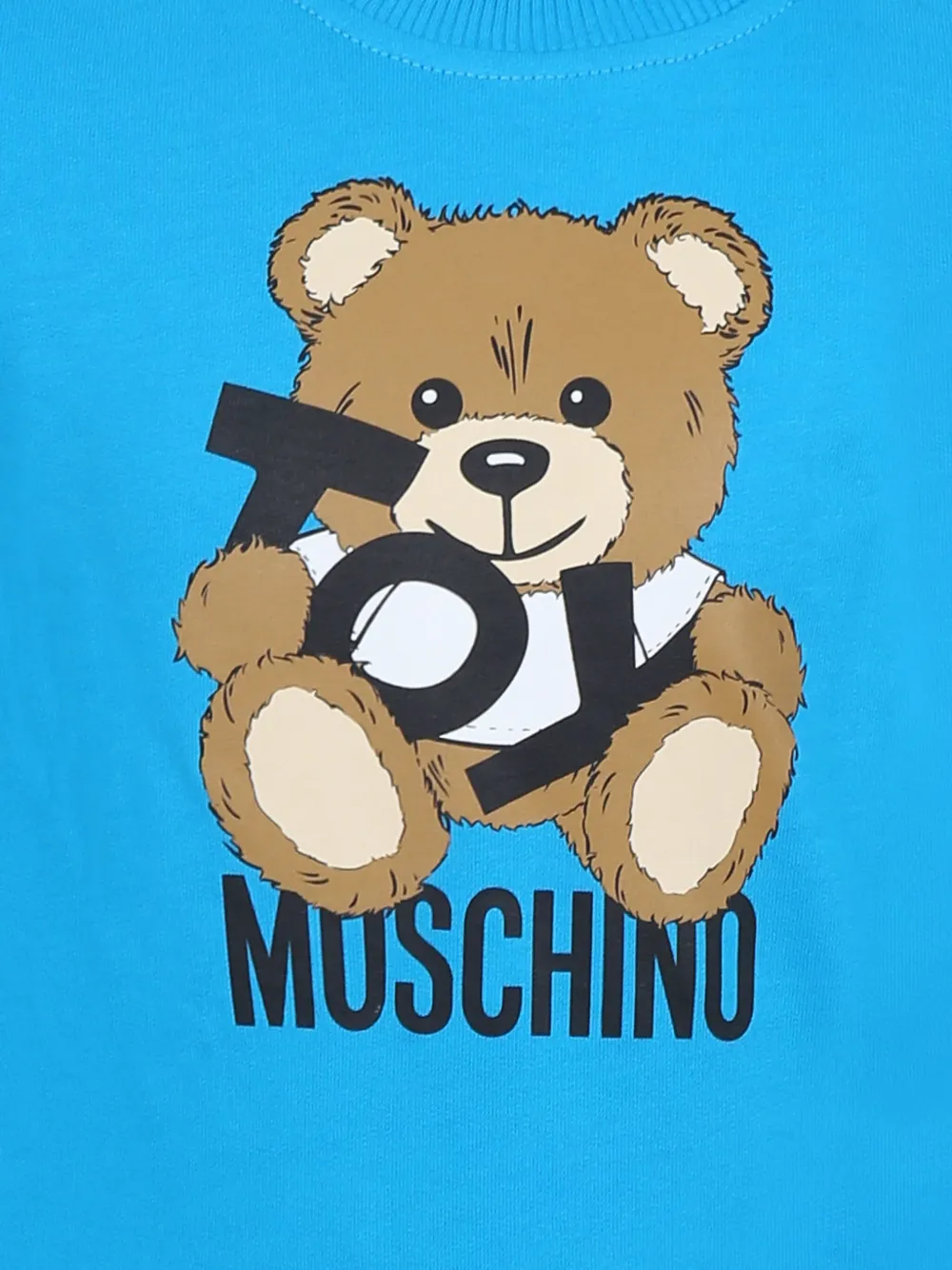 Moschino Kids T-shirt met teddybeerprint Blauw