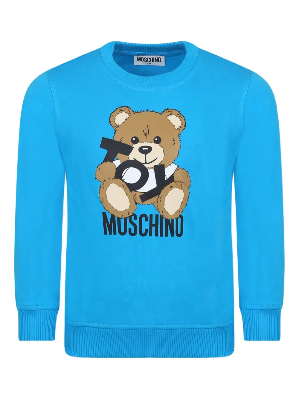 Moschino Kids T-shirt met teddybeerprint Blauw