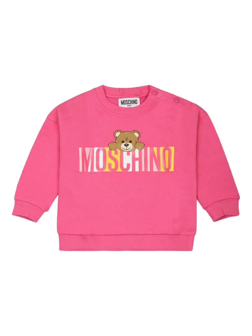 Moschino Kids Sweater met teddybeerprint Roze