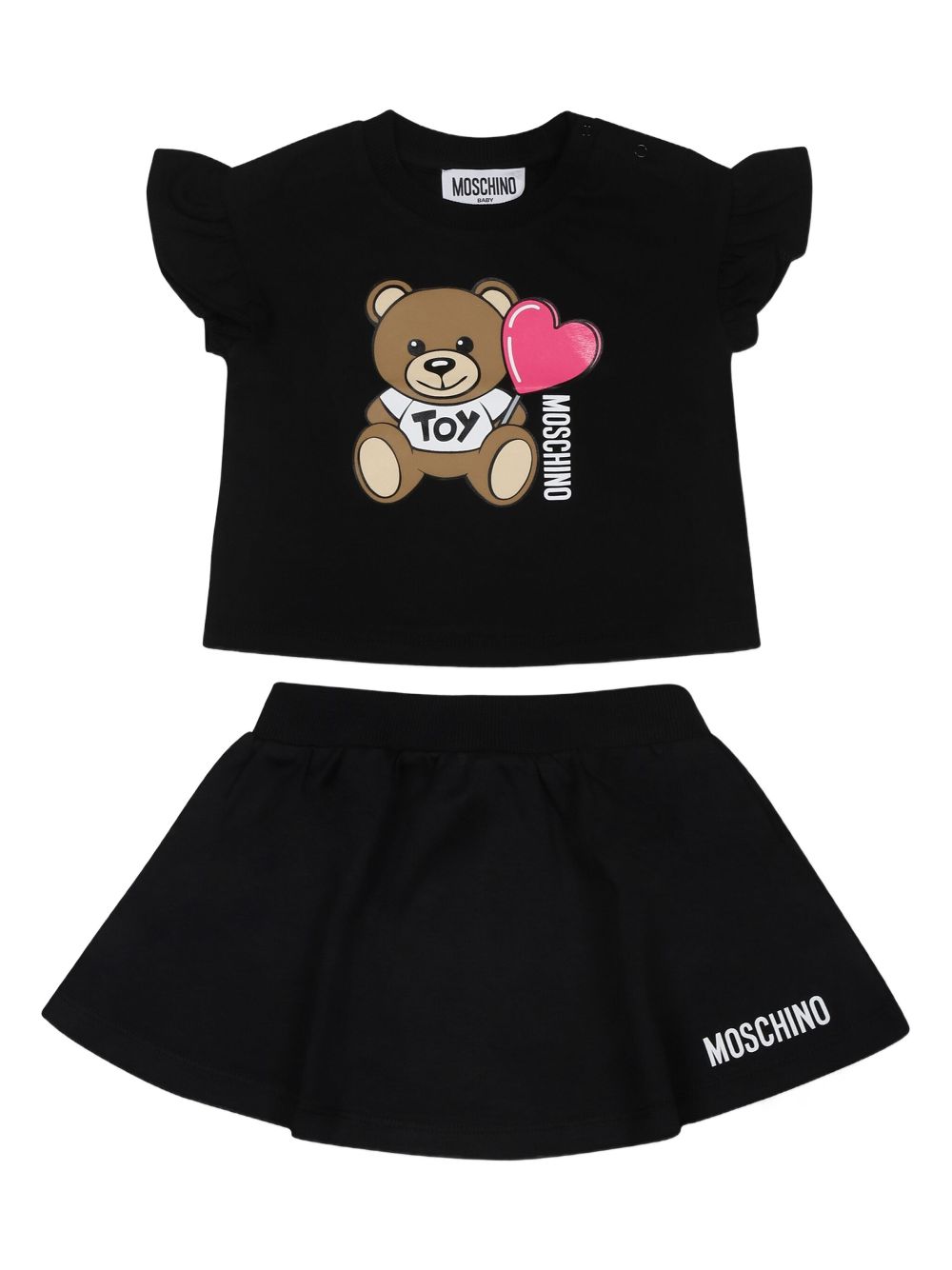 Moschino Kids Teddy Bear tracksuit set - Black