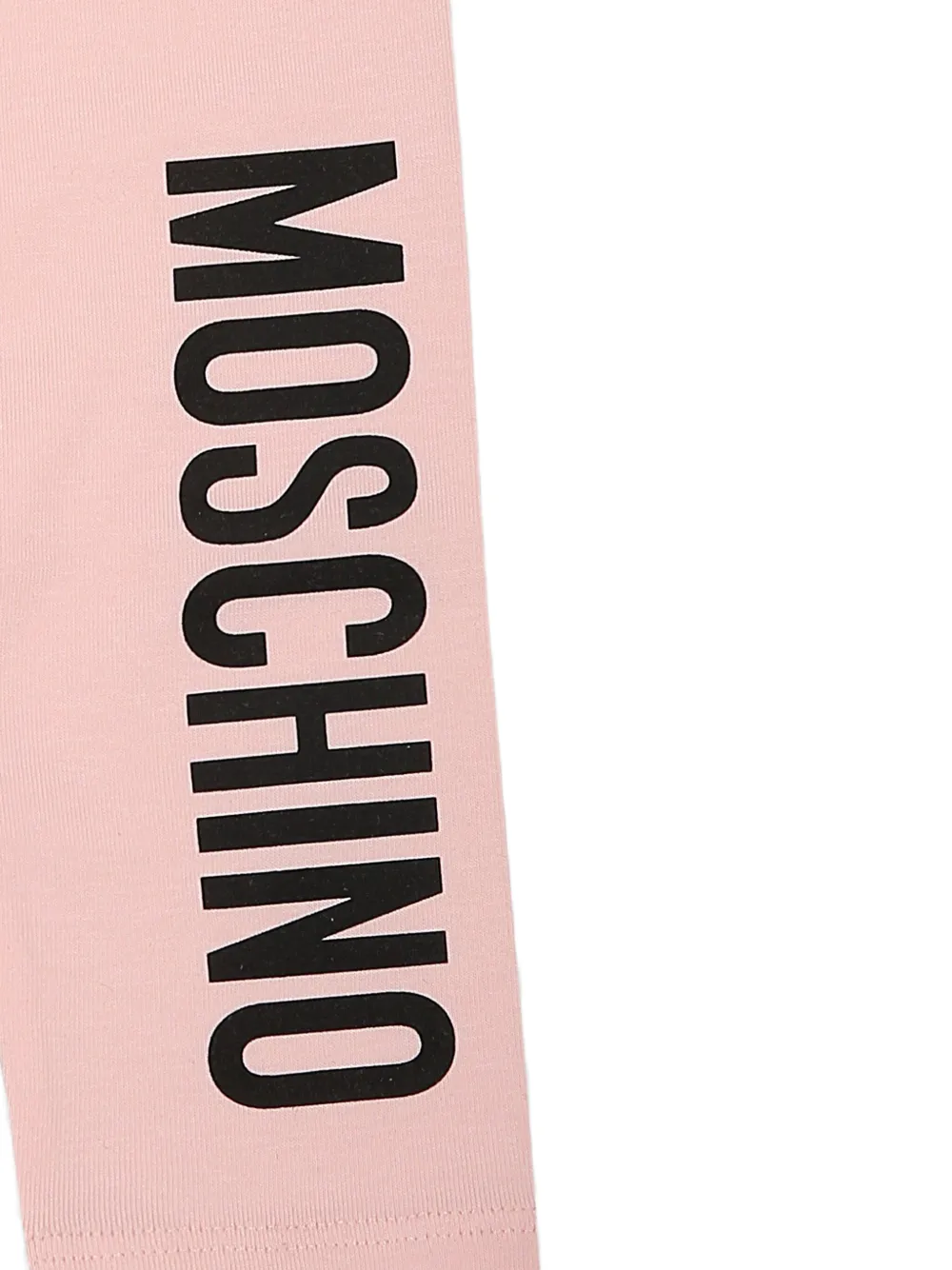 Moschino Kids Broek met logoprint Roze