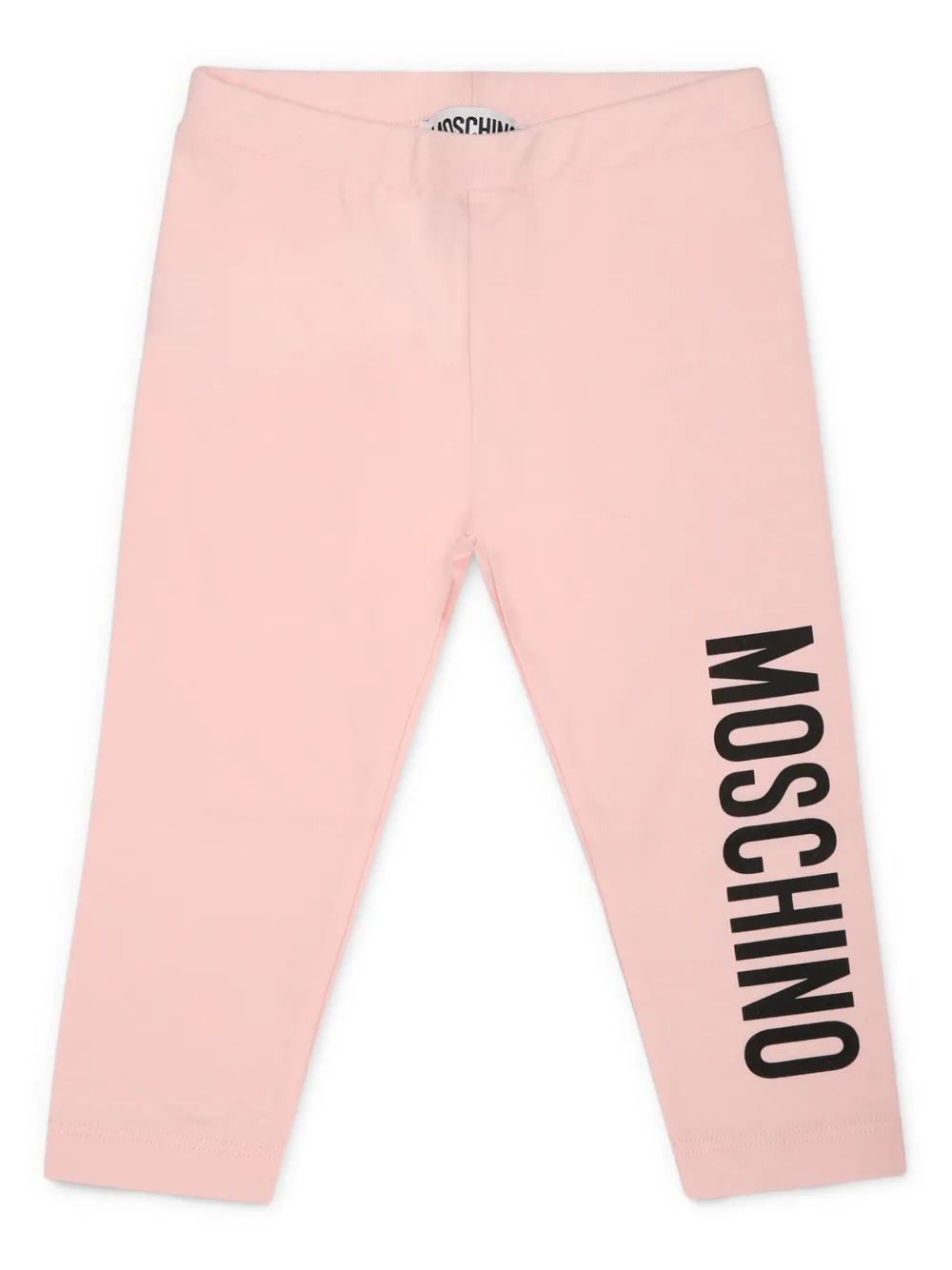 Moschino Kids Broek met logoprint Roze