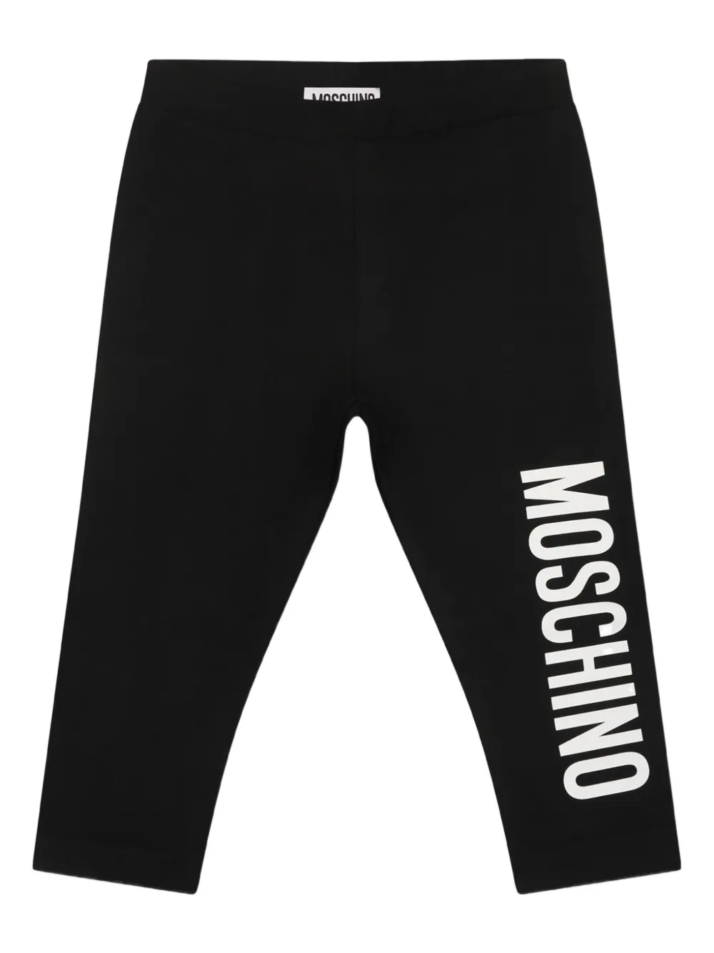 Moschino Kids Broek met logoprint Zwart
