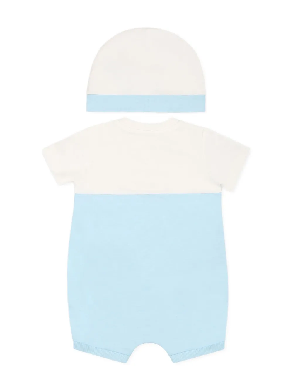 Moschino Kids Romper met logoprint - Blauw