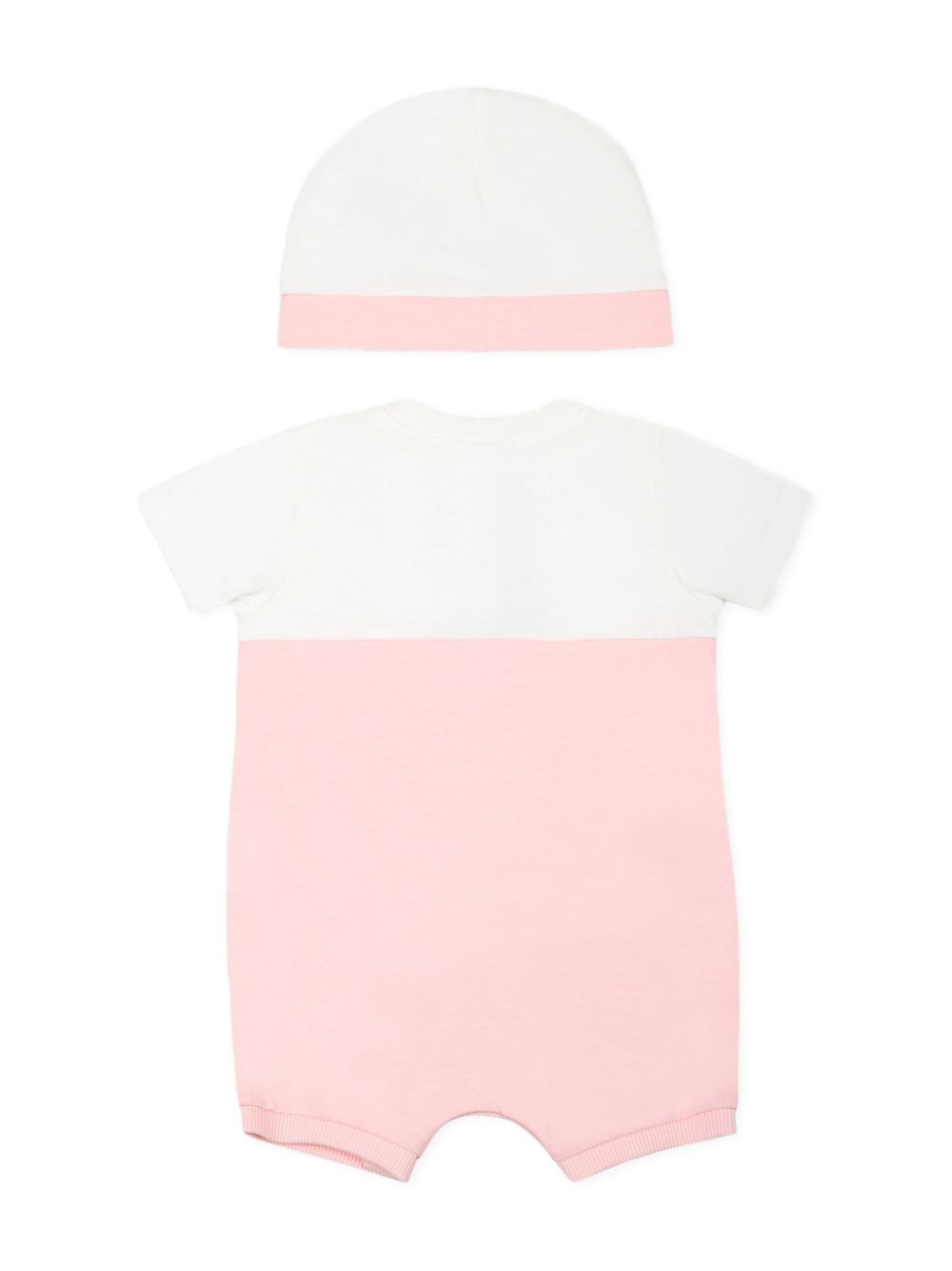 Moschino Kids Romper met logoprint - Roze