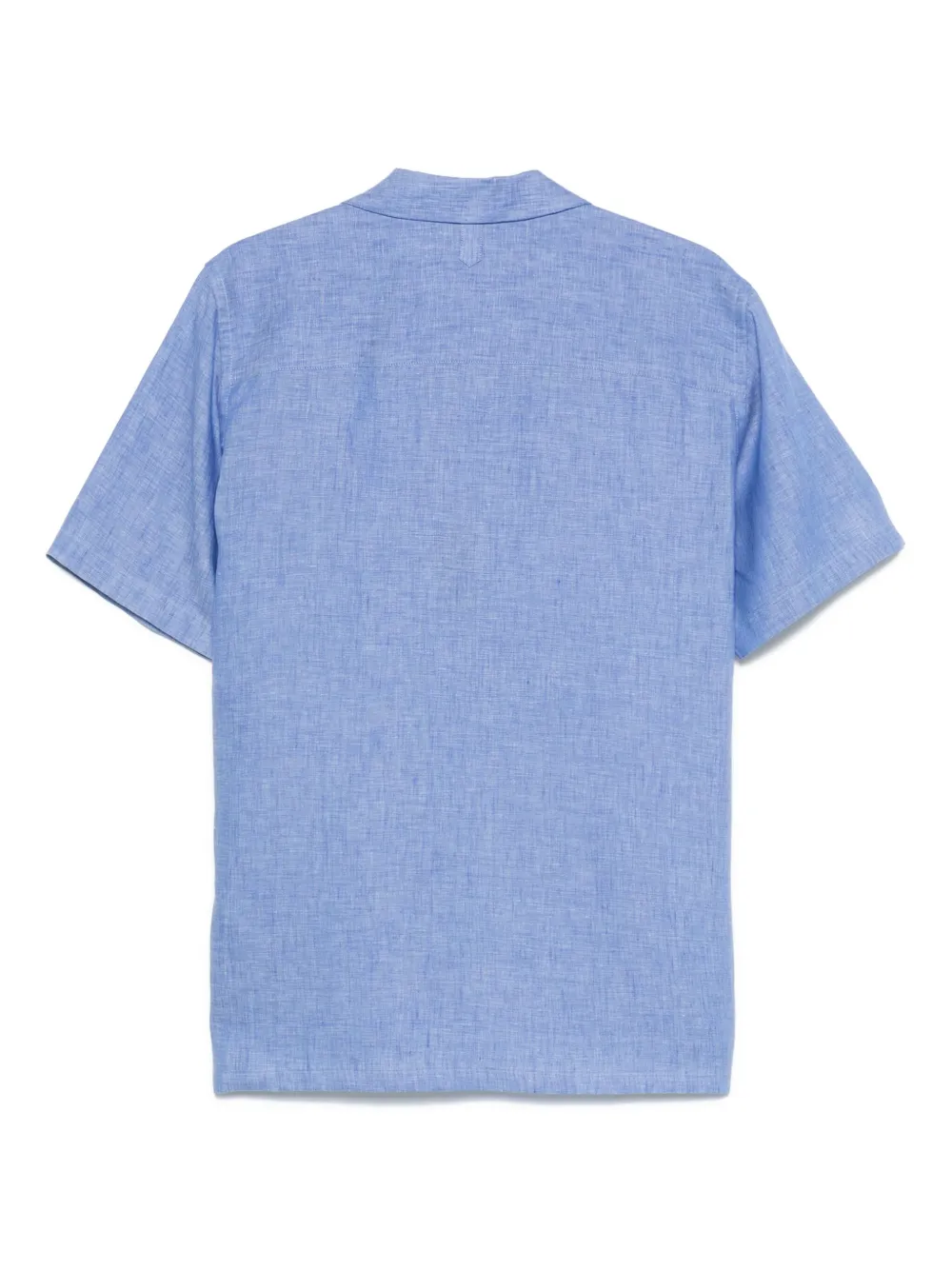 Canali Linnen overhemd Blauw