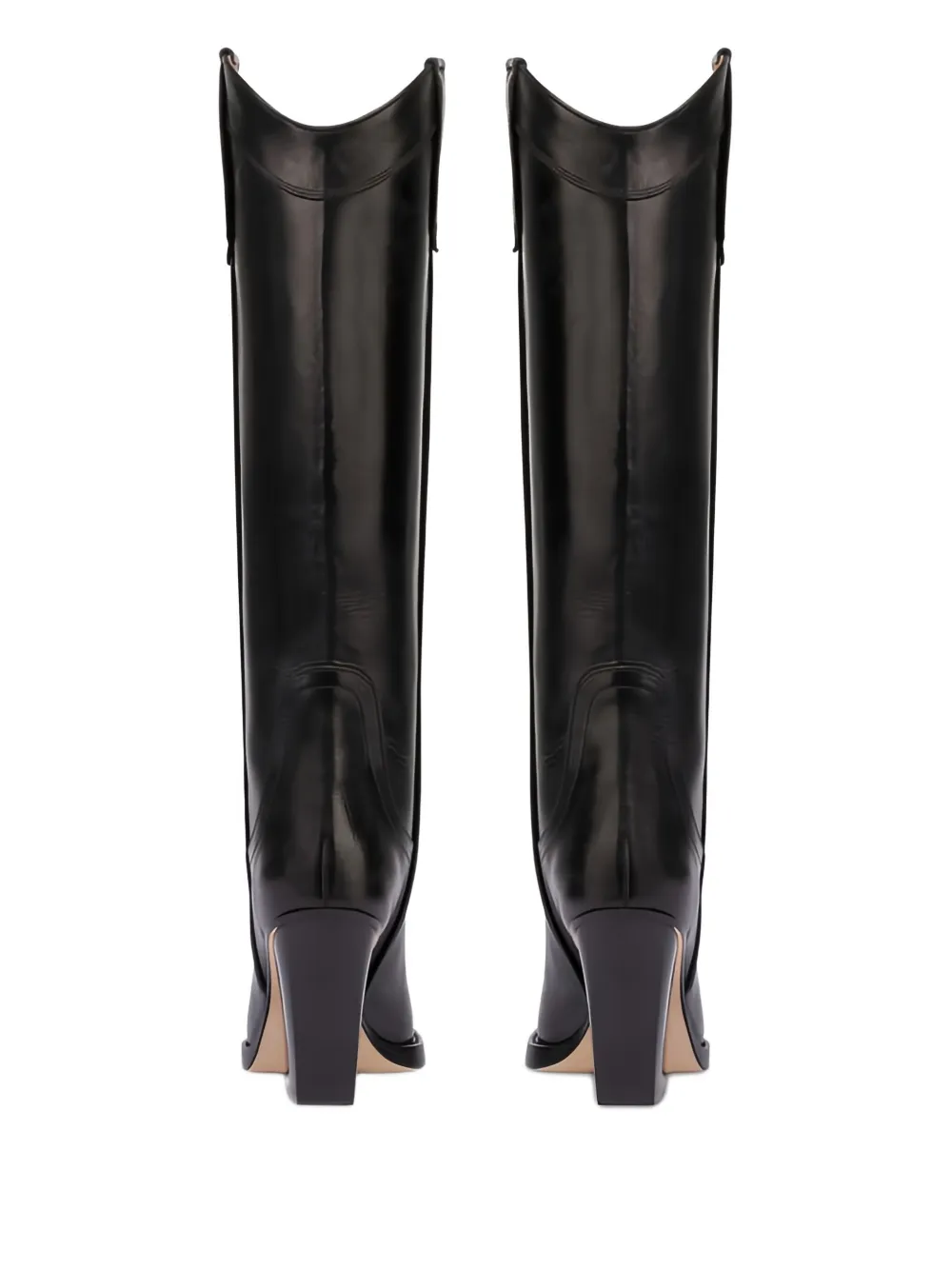 Paris Texas El Dorado calf leather pointed-toe boots Black