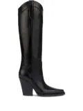 Paris Texas El Dorado calf leather pointed-toe boots - Black