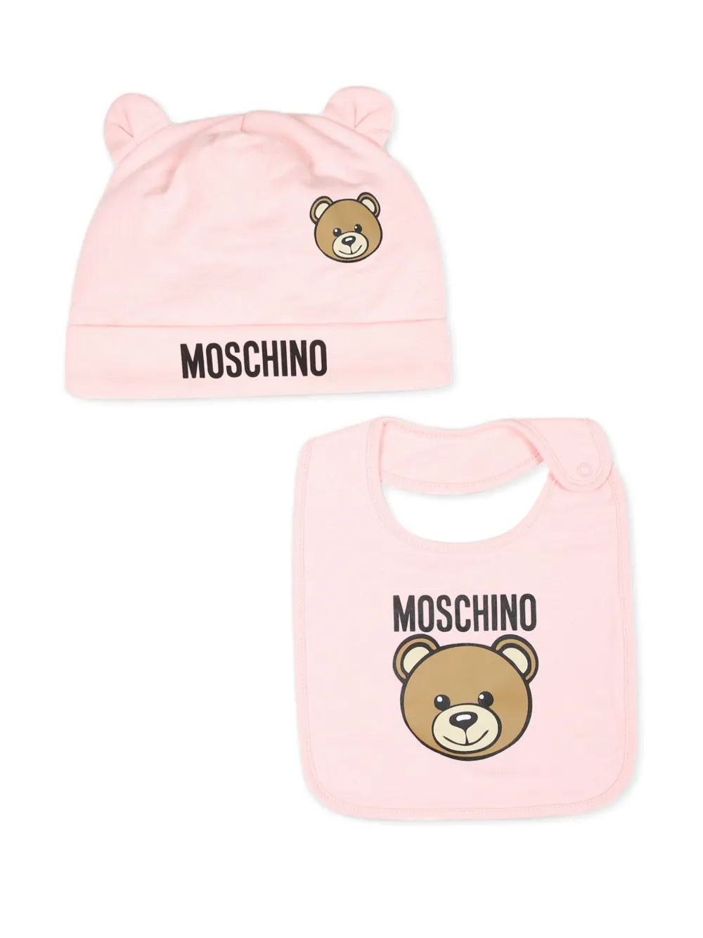 Moschino Kids Beanie mit Teddy-Print (2er-Set) | Rosa | Image 1
