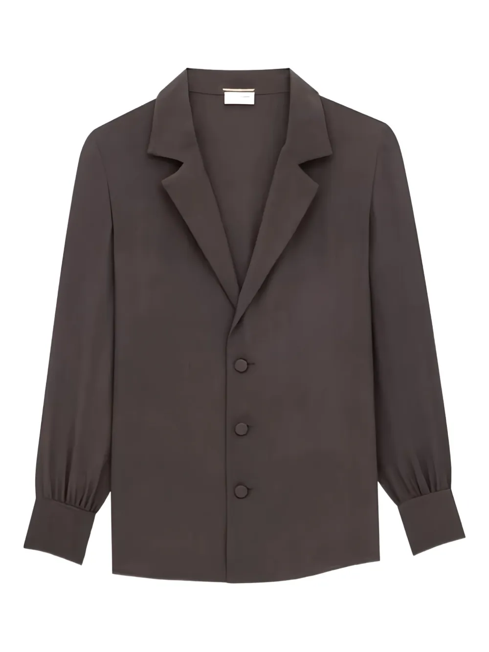 Saint Laurent silk crepe de chine shirt Bruin