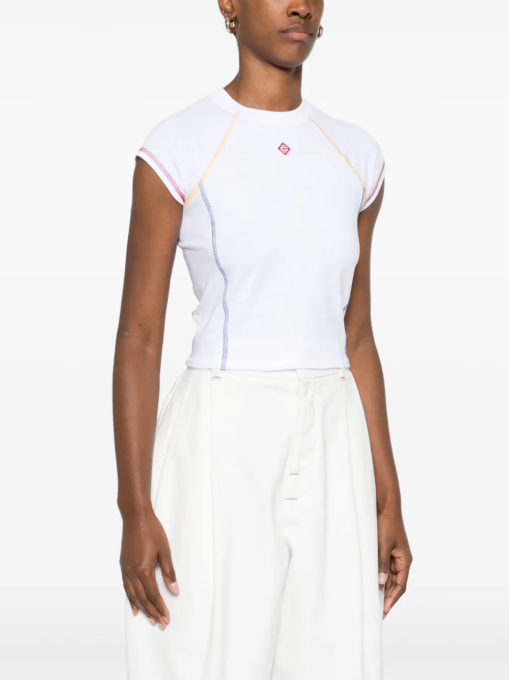 Casablanca T-shirt met raglan mouwen Wit