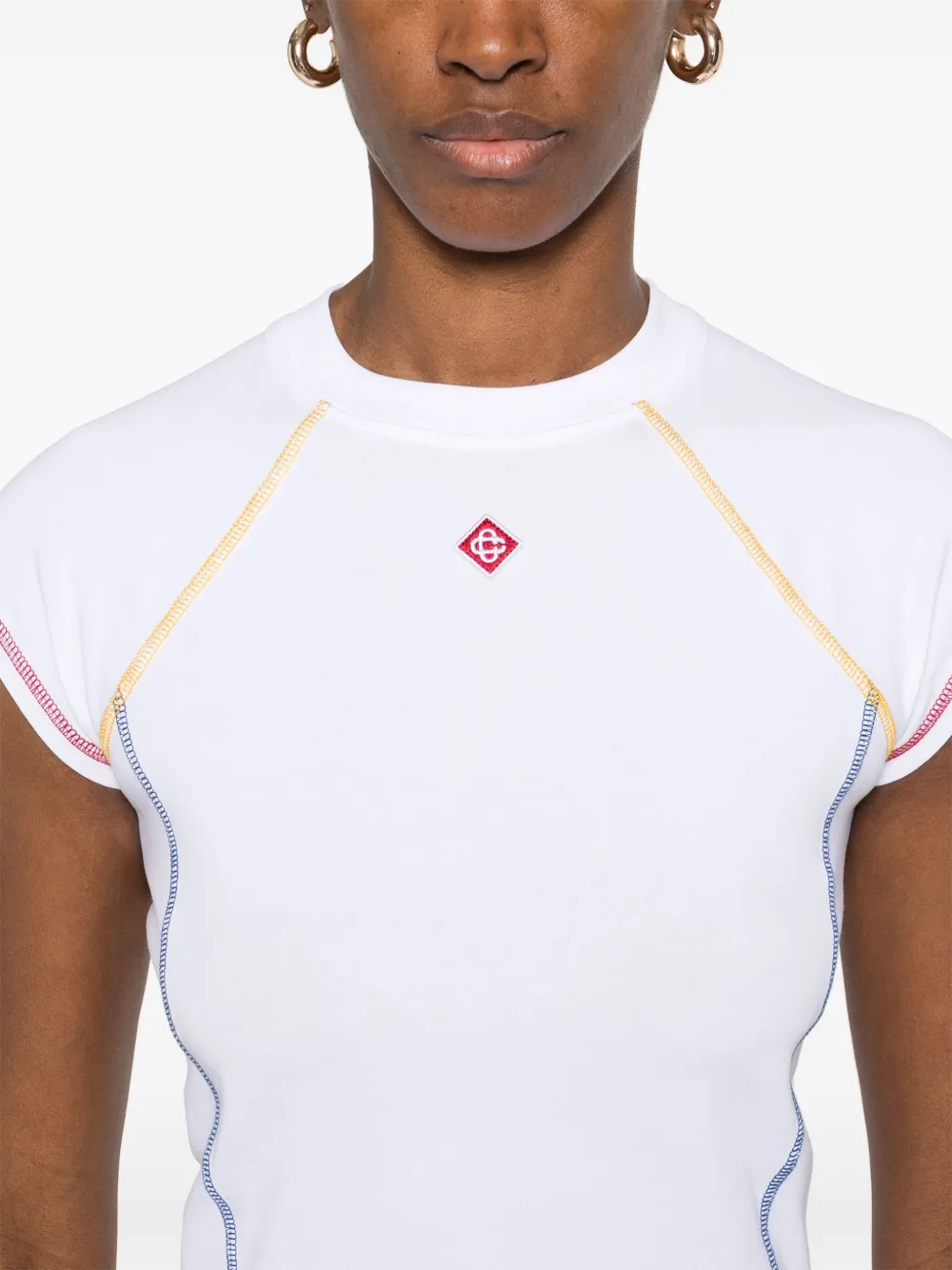 Casablanca T-shirt met raglan mouwen Wit
