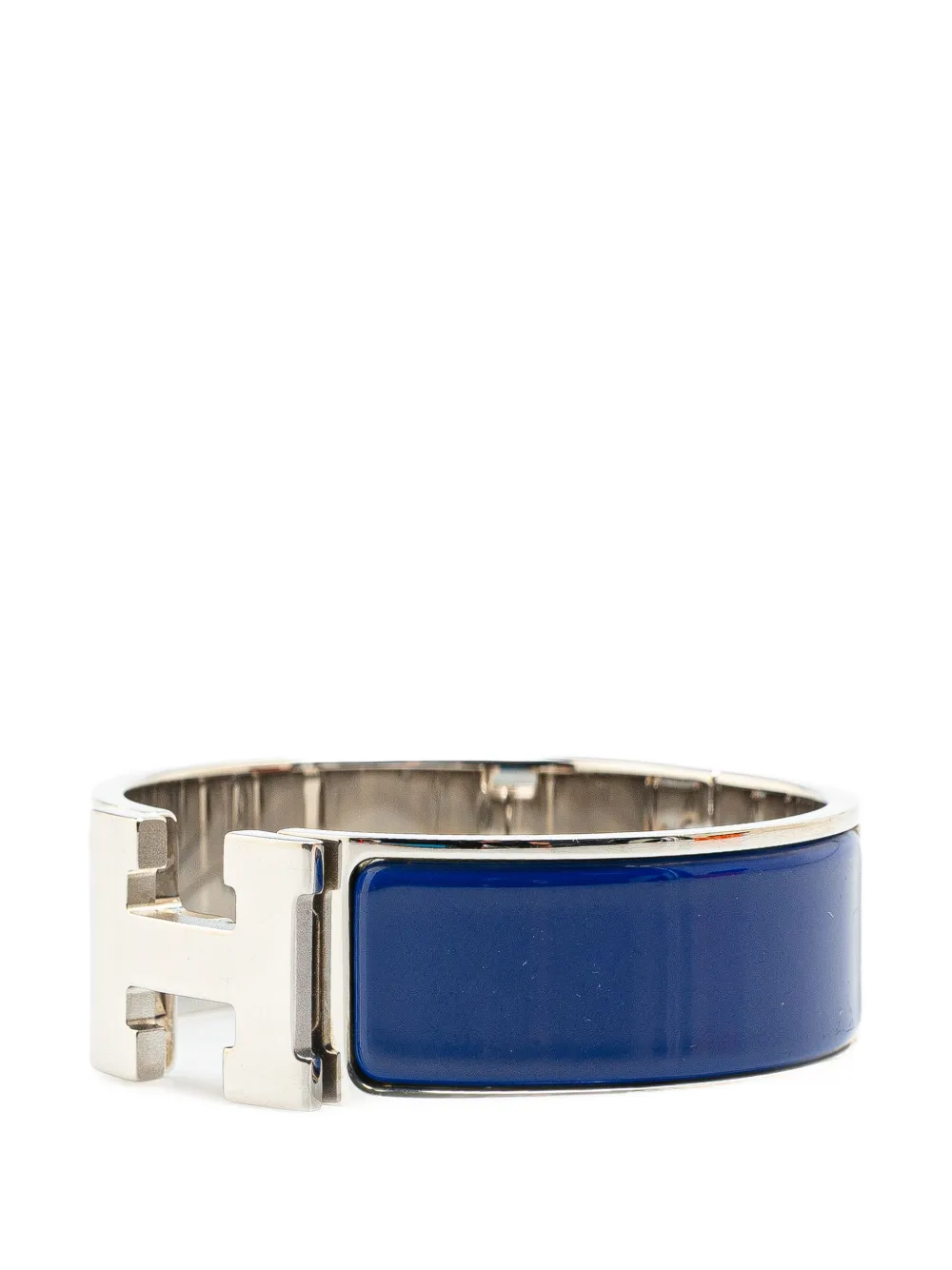 Hermès Pre-Owned 2000s Enamel Clic Clac H GM brede armband - Blauw