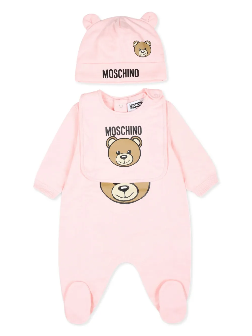 Moschino Kids Pyjama met logoprint Roze