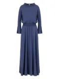 Giorgio Armani elasticated-waist day dress - Blue