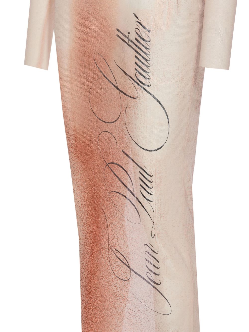 Jean Paul Gaultier mesh long dress - Beige