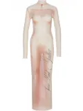 Jean Paul Gaultier mesh long dress - Neutrals