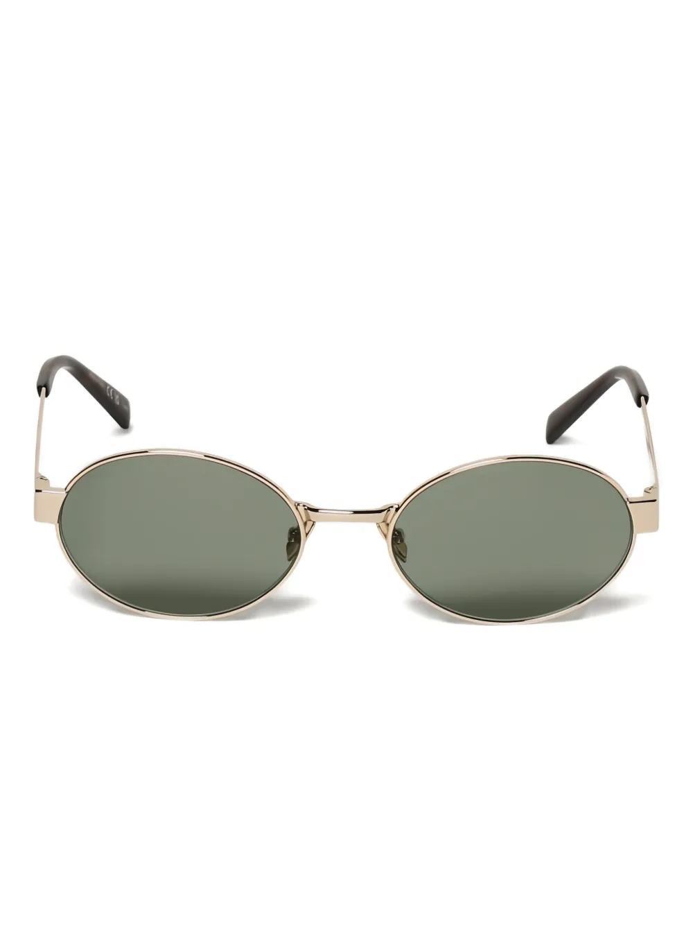 Saint Laurent Eyewear SL 692 zonnebril met ovaal metalen montuur Goud