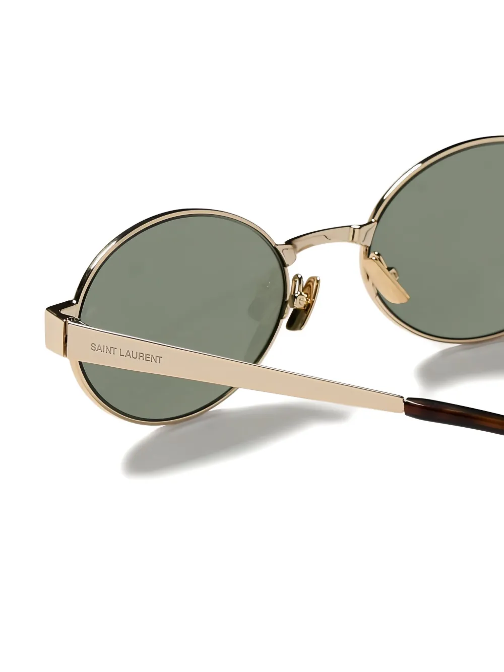 Saint Laurent Eyewear SL 692 zonnebril met ovaal metalen montuur Goud