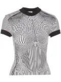 Jean Paul Gaultier Morphing Pinstripes t-shirt - White