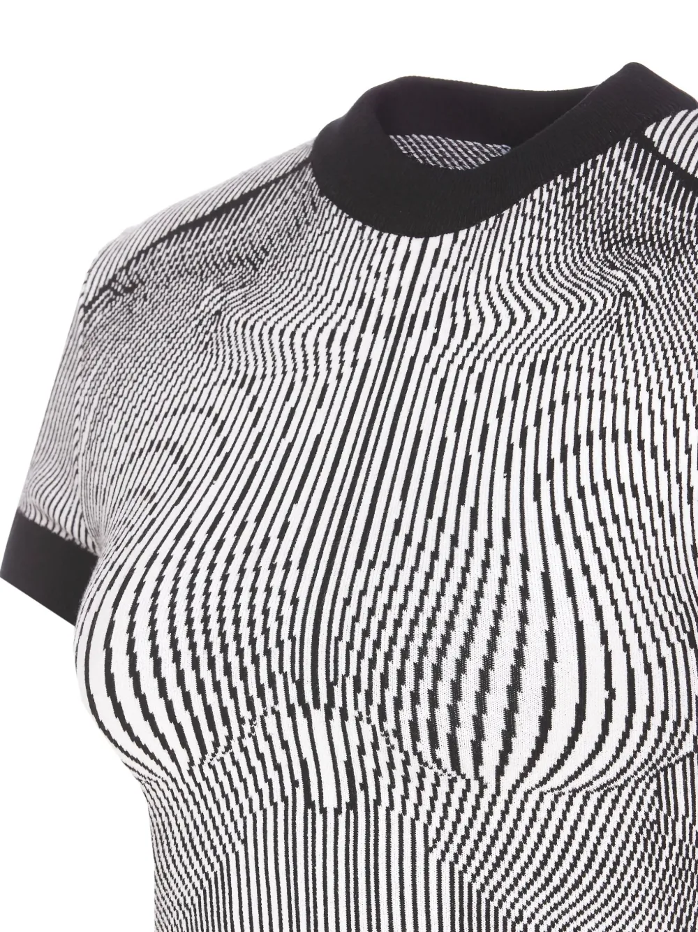Jean Paul Gaultier Morphing T-shirt met krijtstreep Wit