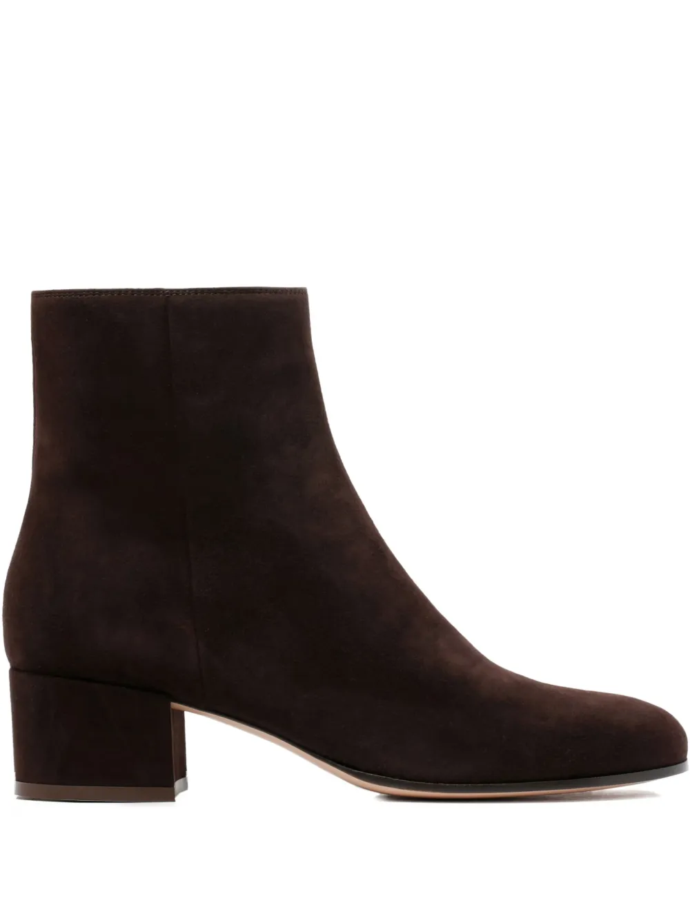 Gianvito Rossi 45mm Joelle suede-leather boots Brown