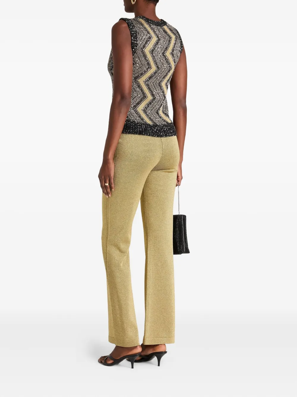 Missoni Lurex gebreide broek Goud