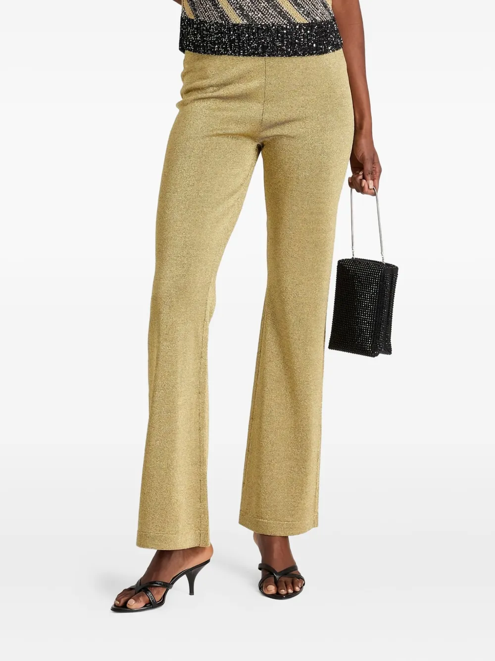 Missoni Lurex gebreide broek Goud