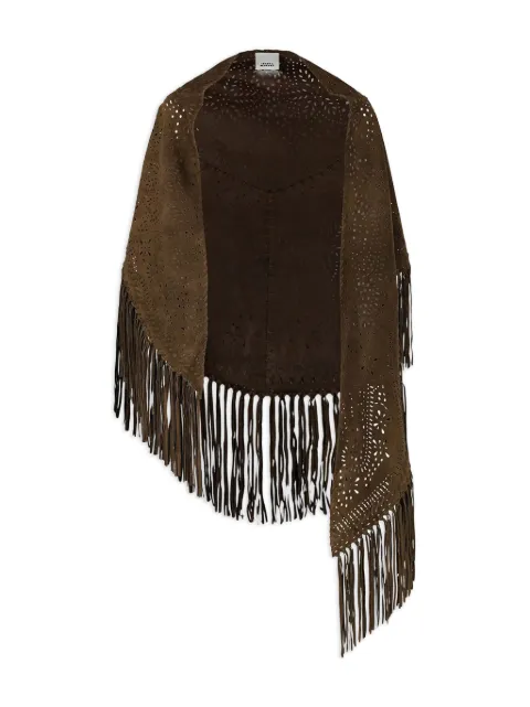 ISABEL MARANT perforated fringed cape