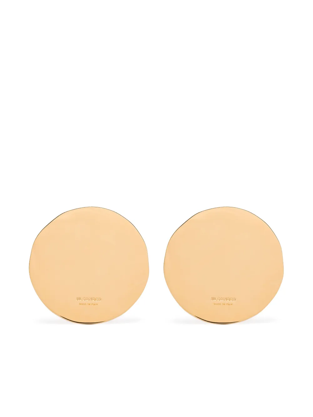 Jil Sander aretes con logo grabado | dorado | Image 1