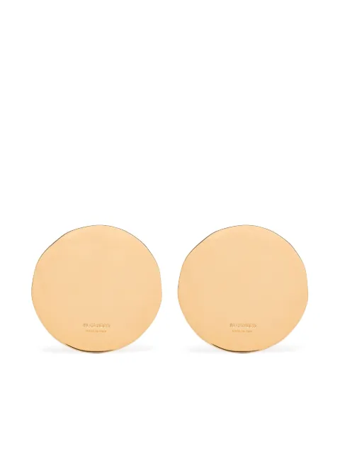 Jil Sander engraved-logo earrings