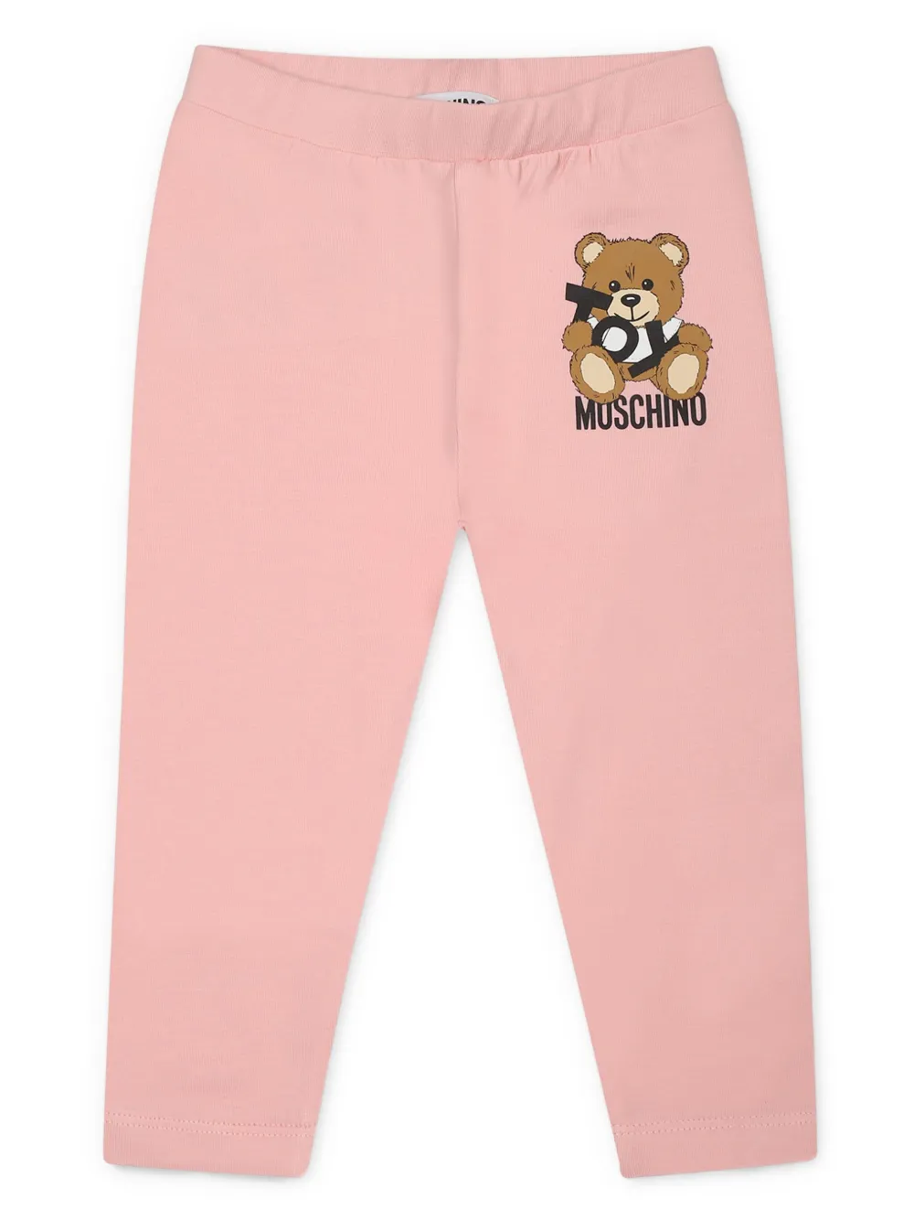 Moschino Kids Broek met logoprint Roze