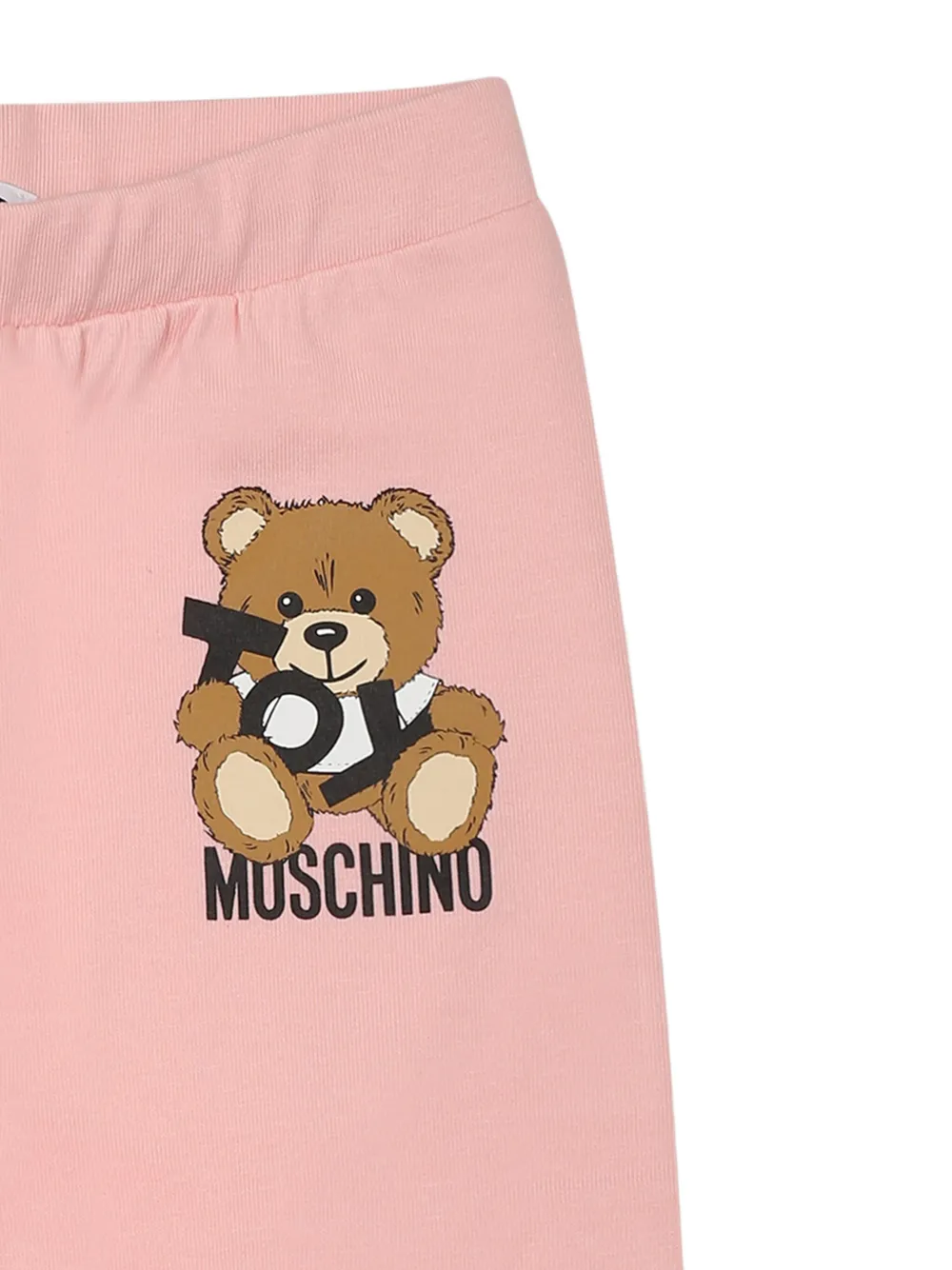 Moschino Kids Broek met logoprint Roze