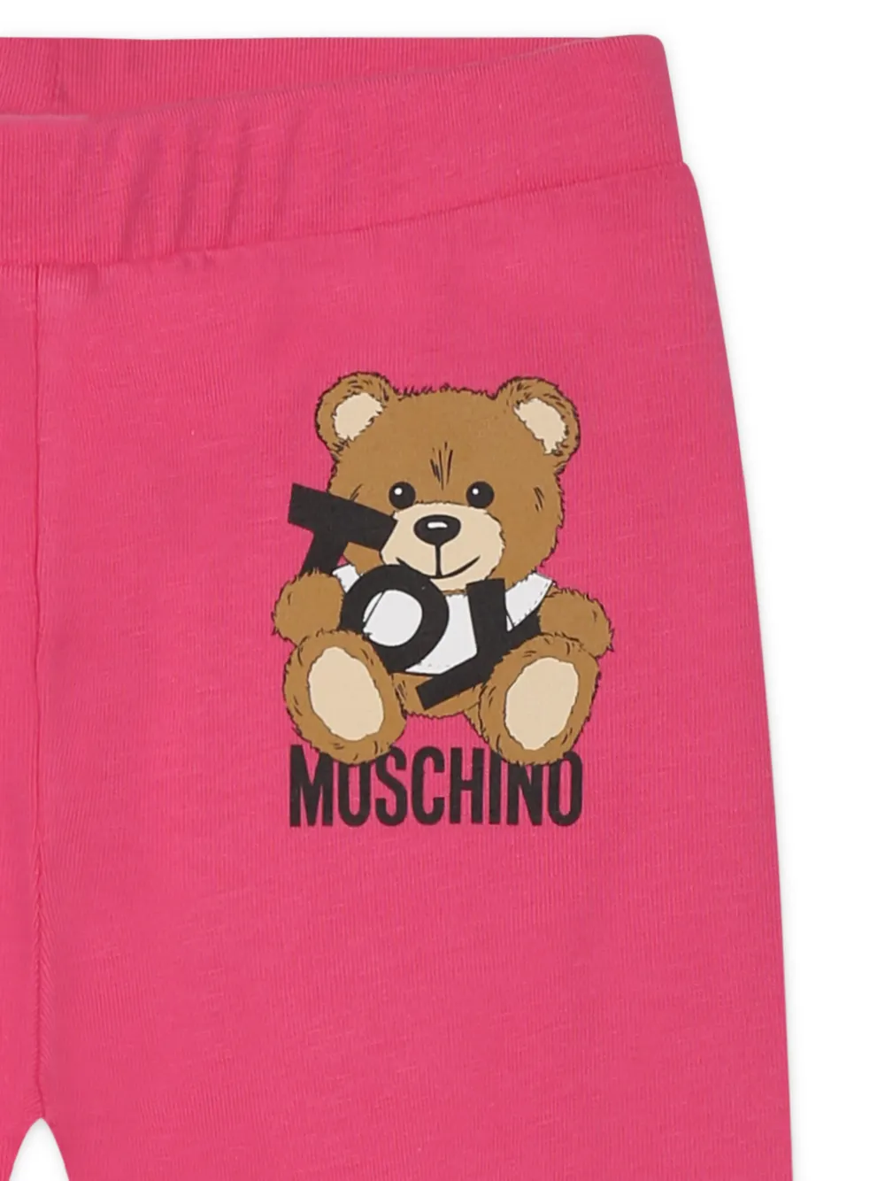 Moschino Kids Broek met logoprint Roze