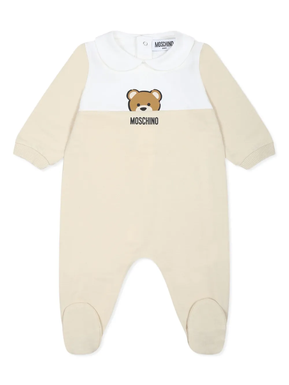 Moschino Kids Pyjama met logoprint Beige