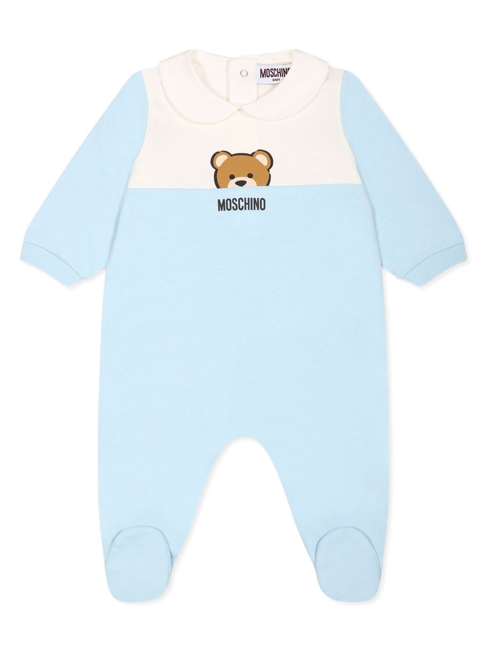 Moschino Kids logo-print pajamas - Blue